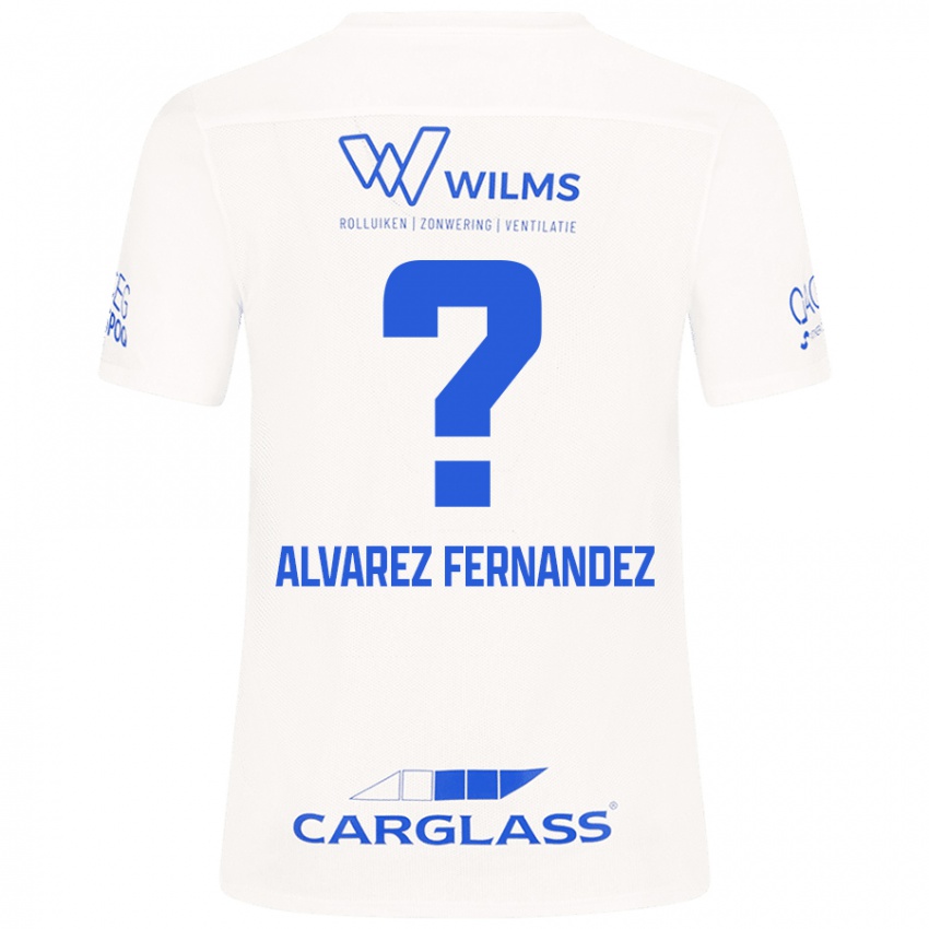 Enfant Maillot Loïc Alvarez Fernandez #0 Blanc Tenues Extérieur 2024/25 T-Shirt Belgique