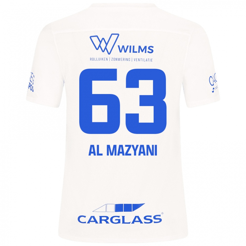 Enfant Maillot Faissal Al Mazyani #63 Blanc Tenues Extérieur 2024/25 T-Shirt Belgique