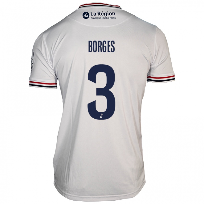 Enfant Maillot Neto Borges #3 Blanc Tenues Extérieur 2024/25 T-Shirt Belgique