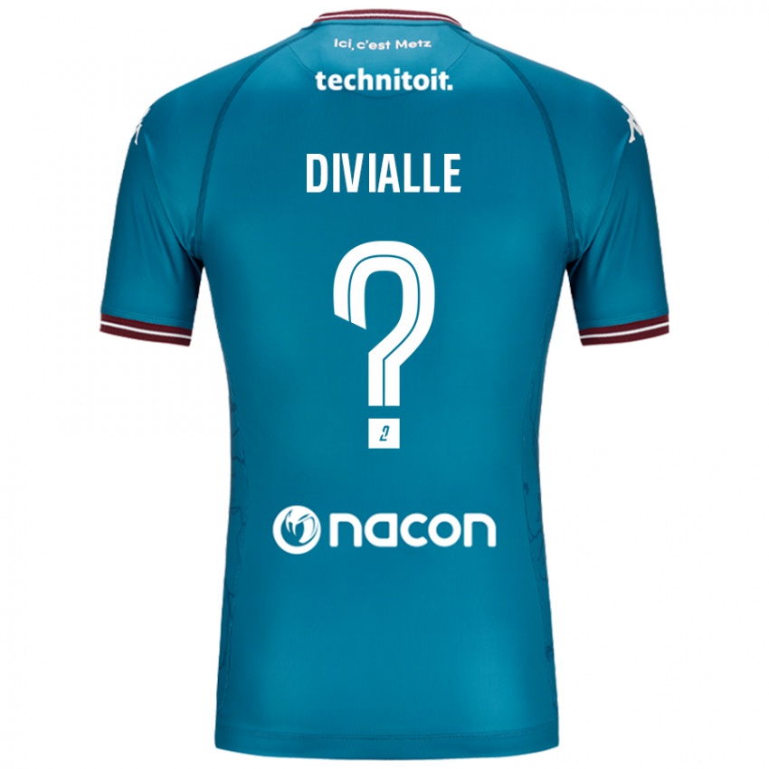 Kinderen Charles Divialle #0 Blauw Petrol Uitshirt Uittenue 2024/25 T-Shirt België