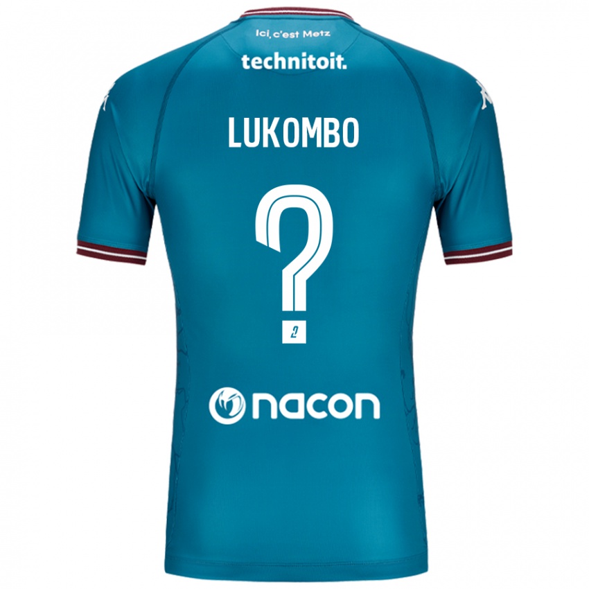 Kinderen Joseph Lukombo #0 Blauw Petrol Uitshirt Uittenue 2024/25 T-Shirt België