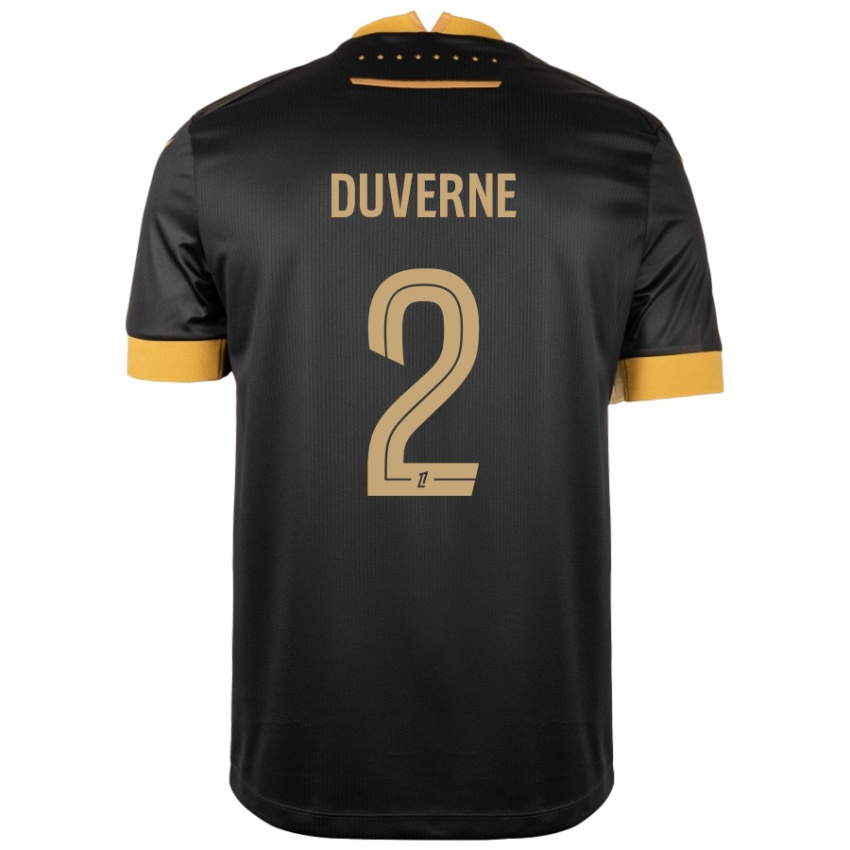 Kinderen Jean-Kévin Duverne #2 Zwart Bruin Uitshirt Uittenue 2024/25 T-Shirt België