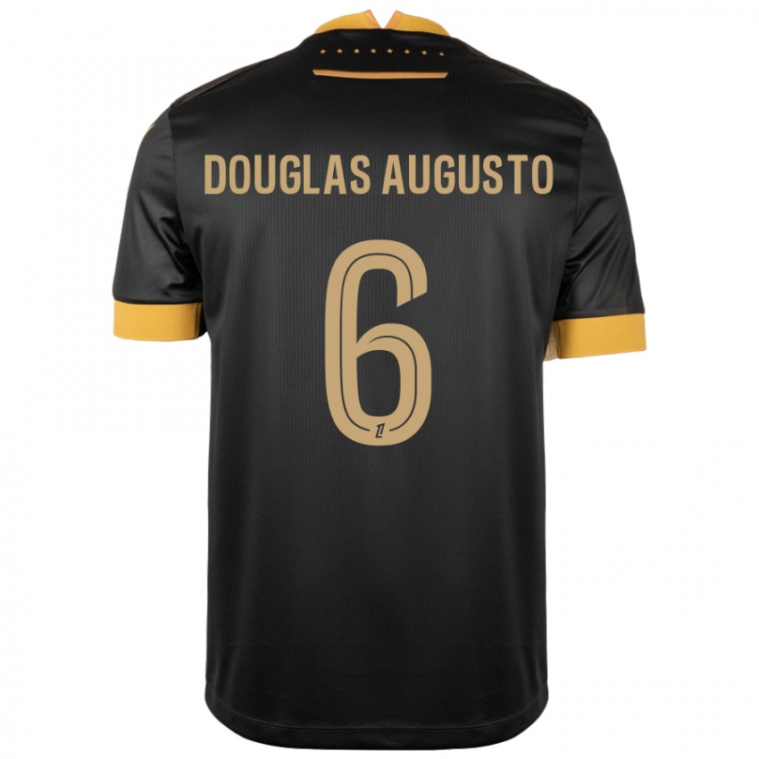 Kinderen Douglas Augusto #6 Zwart Bruin Uitshirt Uittenue 2024/25 T-Shirt België