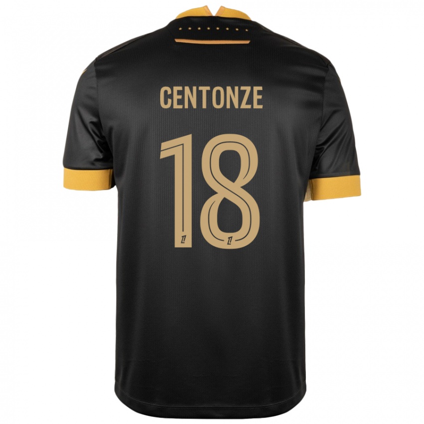 Kinderen Fabien Centonze #18 Zwart Bruin Uitshirt Uittenue 2024/25 T-Shirt België