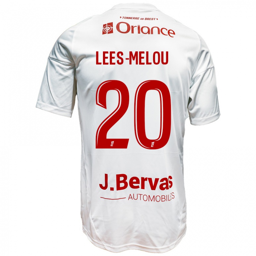 Kinderen Pierre Lees-Melou #20 Wit Rood Uitshirt Uittenue 2024/25 T-Shirt België