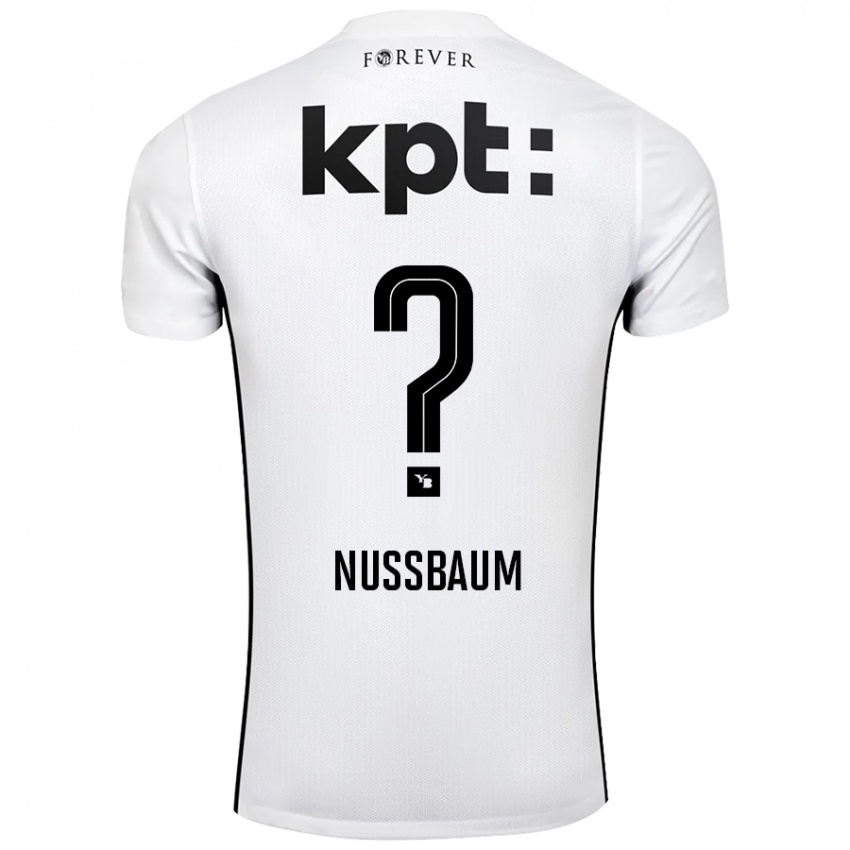 Enfant Maillot Ramon Nussbaum #0 Blanc Noir Tenues Extérieur 2024/25 T-Shirt Belgique