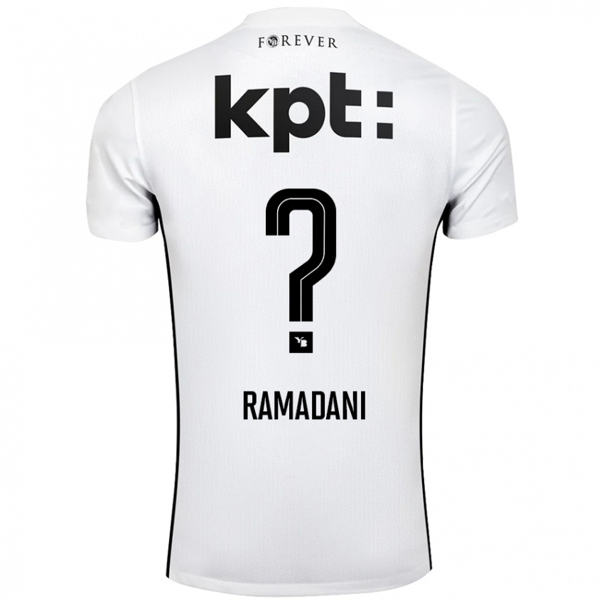 Enfant Maillot Leon Ramadani #0 Blanc Noir Tenues Extérieur 2024/25 T-Shirt Belgique