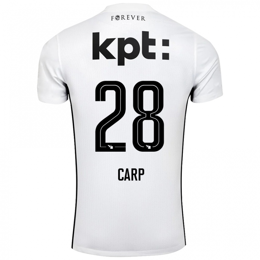 Enfant Maillot Cristina Carp #28 Blanc Noir Tenues Extérieur 2024/25 T-Shirt Belgique