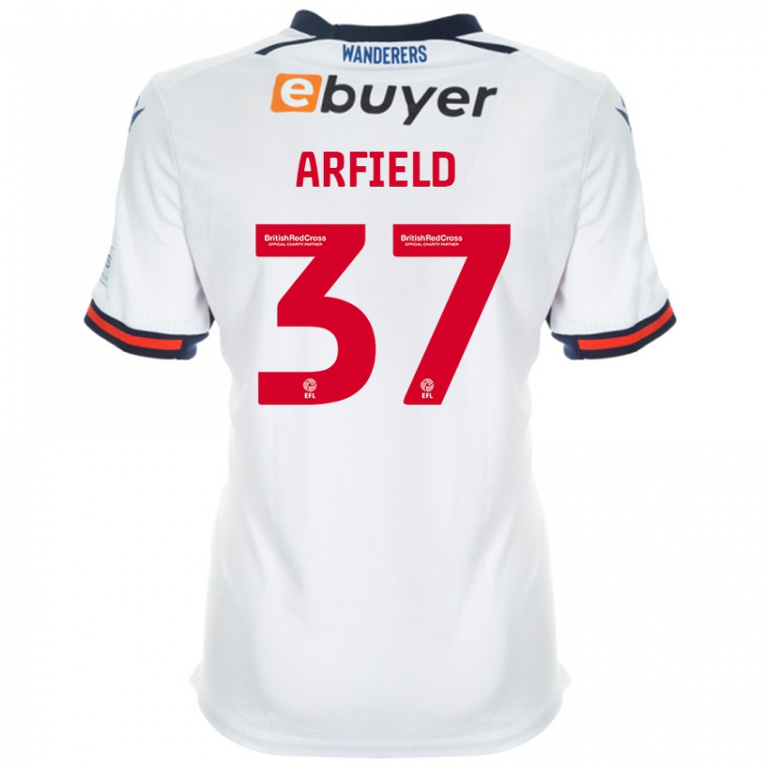 Homme Maillot Scott Arfield #37 Blanc Tenues Domicile 2024/25 T-Shirt Belgique