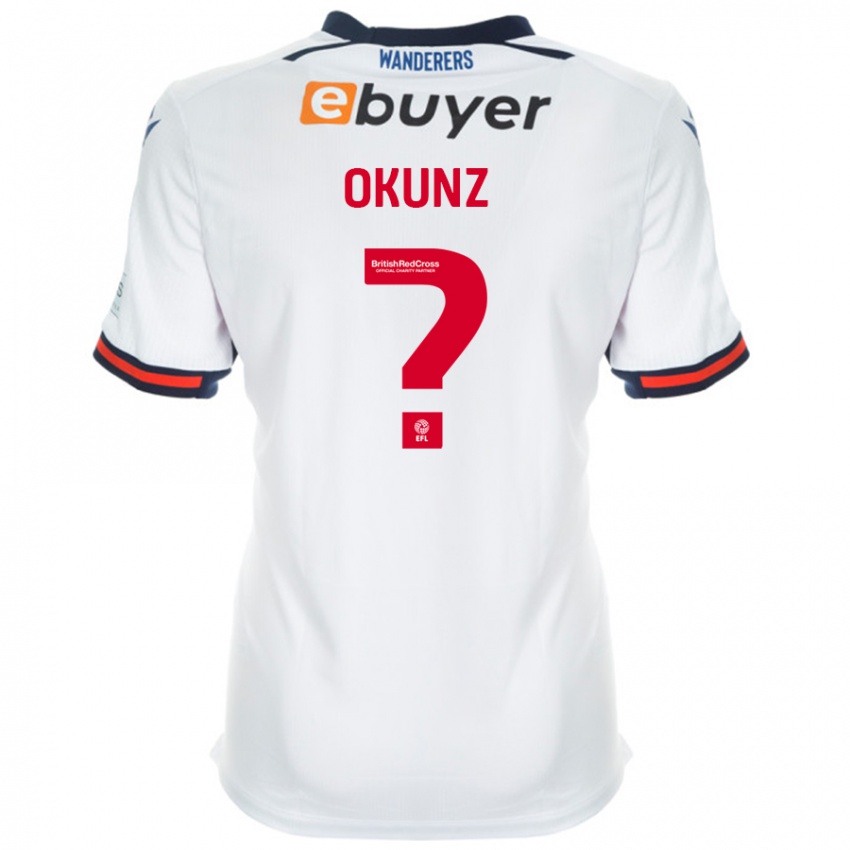 Homme Maillot Danny Okunz #0 Blanc Tenues Domicile 2024/25 T-Shirt Belgique