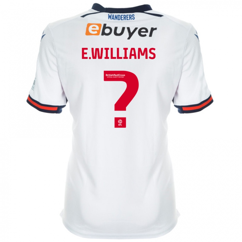 Homme Maillot Eva Williams #0 Blanc Tenues Domicile 2024/25 T-Shirt Belgique