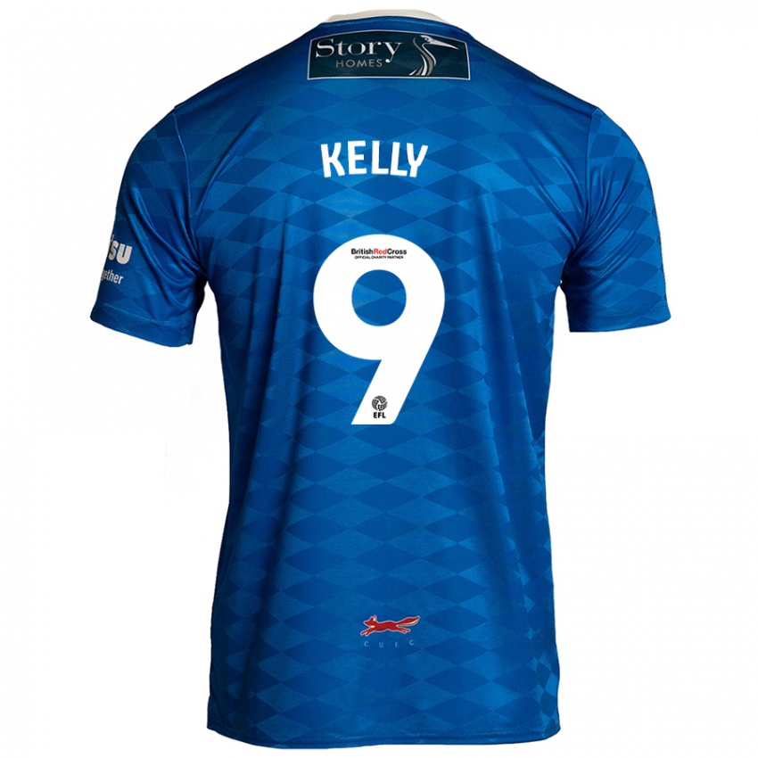 Homme Maillot Georgie Kelly #9 Bleu Tenues Domicile 2024/25 T-Shirt Belgique