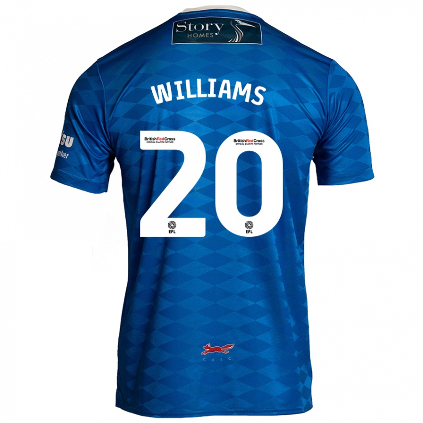 Homme Maillot Ben Williams #20 Bleu Tenues Domicile 2024/25 T-Shirt Belgique