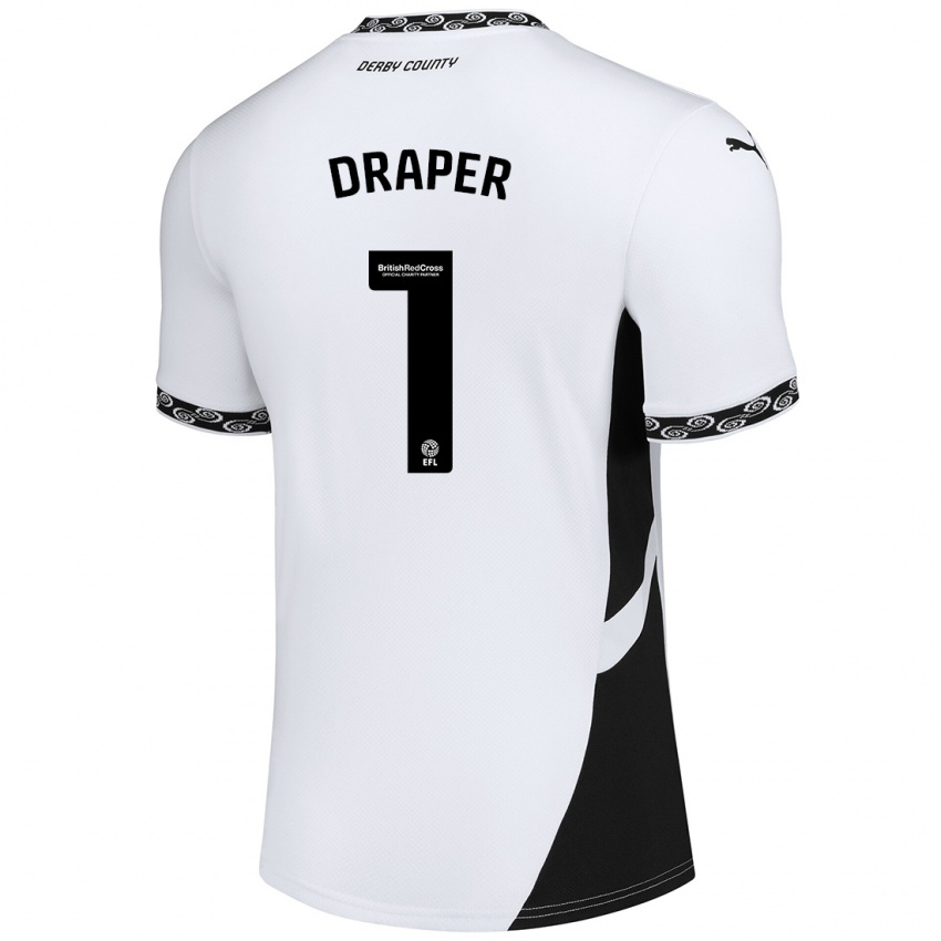 Heren Anna Draper #1 Wit Zwart Thuisshirt Thuistenue 2024/25 T-Shirt België