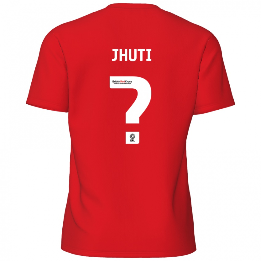 Heren Reece Jhuti #0 Rood Thuisshirt Thuistenue 2024/25 T-Shirt België