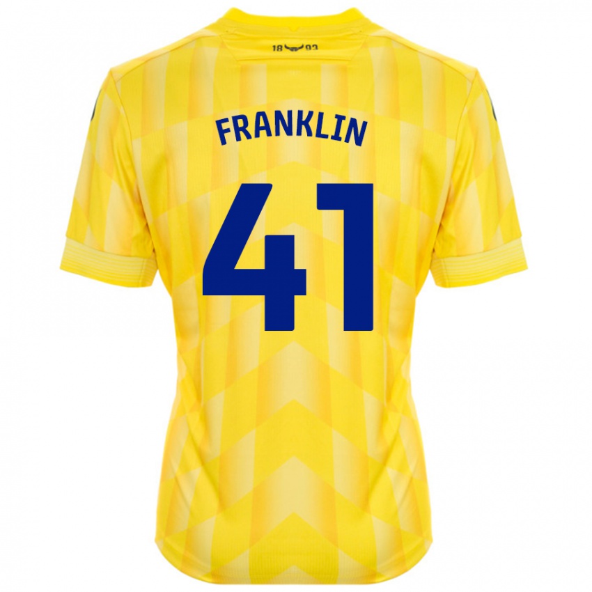 Heren George Franklin #41 Geel Thuisshirt Thuistenue 2024/25 T-Shirt België