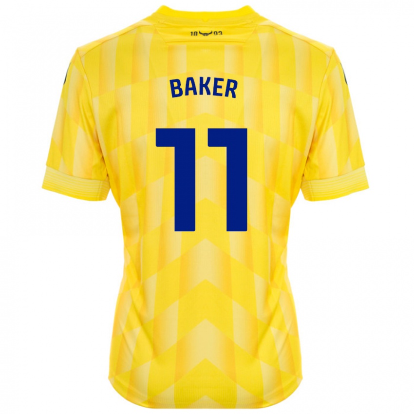 Heren Sophie Baker #11 Geel Thuisshirt Thuistenue 2024/25 T-Shirt België