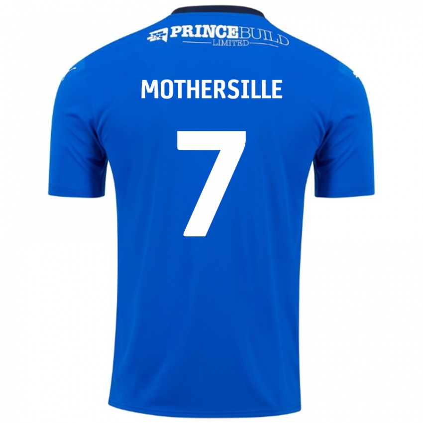 Homme Maillot Malik Mothersille #7 Bleu Blanc Tenues Domicile 2024/25 T-Shirt Belgique