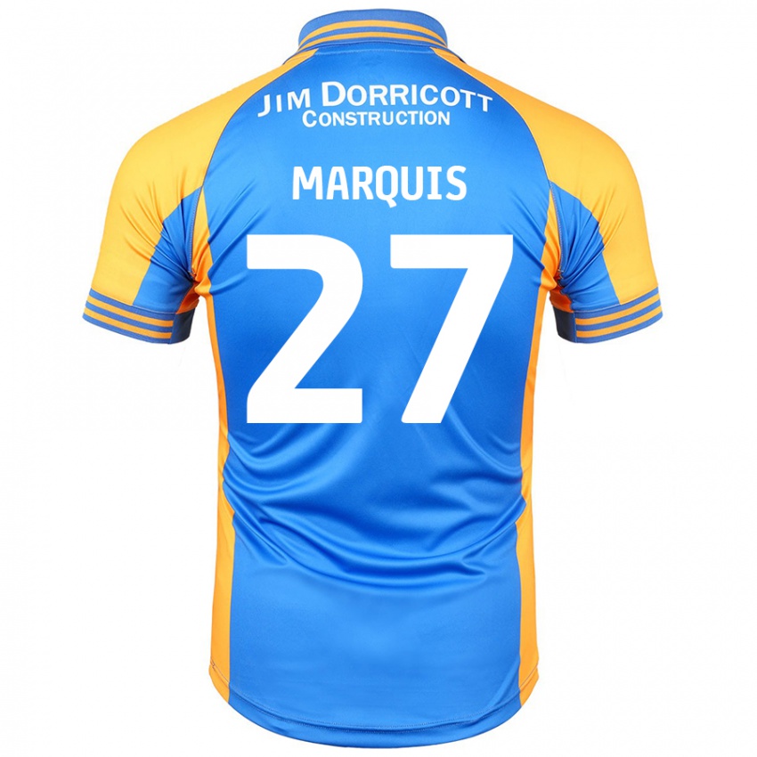 Homme Maillot John Marquis #27 Bleu Ambre Tenues Domicile 2024/25 T-Shirt Belgique