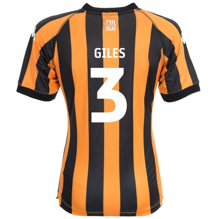 Heren Ryan Giles #3 Zwart Amber Thuisshirt Thuistenue 2024/25 T-Shirt België