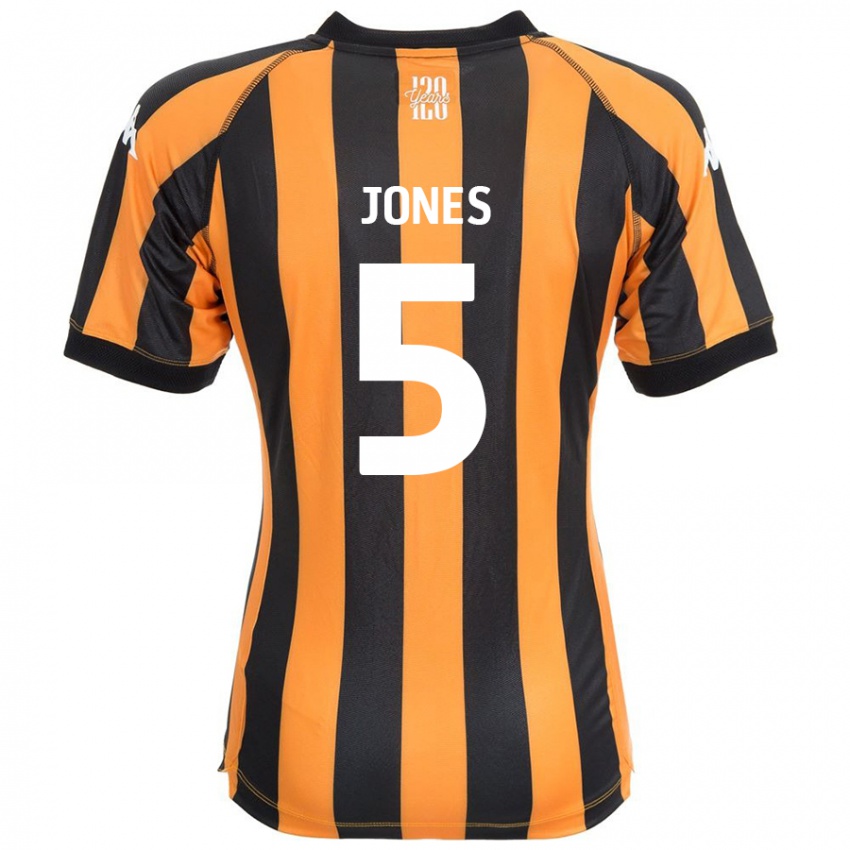 Heren Alfie Jones #5 Zwart Amber Thuisshirt Thuistenue 2024/25 T-Shirt België