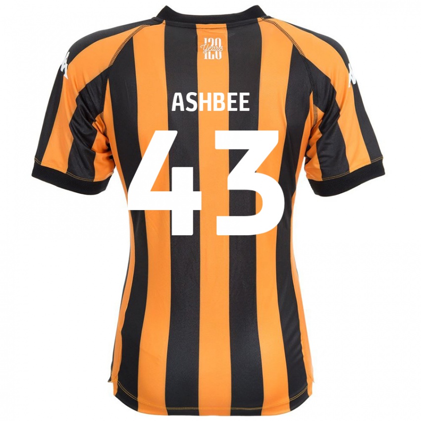 Heren Stanley Ashbee #43 Zwart Amber Thuisshirt Thuistenue 2024/25 T-Shirt België