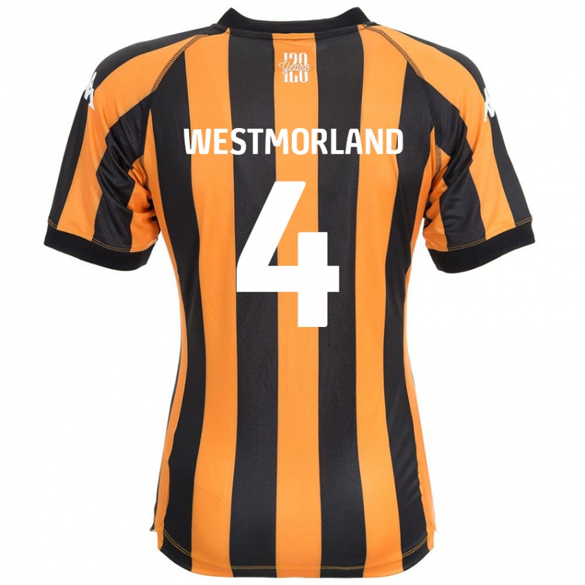 Heren Emma Westmorland #4 Zwart Amber Thuisshirt Thuistenue 2024/25 T-Shirt België