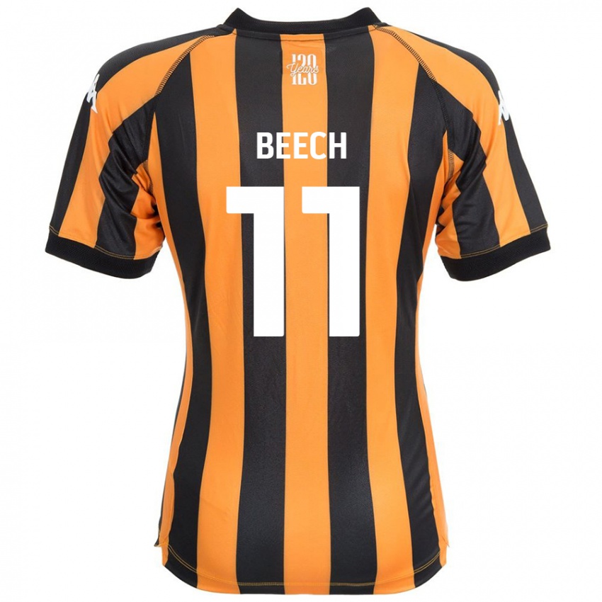 Heren Rebecca Beech #11 Zwart Amber Thuisshirt Thuistenue 2024/25 T-Shirt België