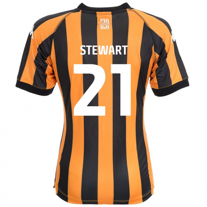 Heren Alice Stewart #21 Zwart Amber Thuisshirt Thuistenue 2024/25 T-Shirt België