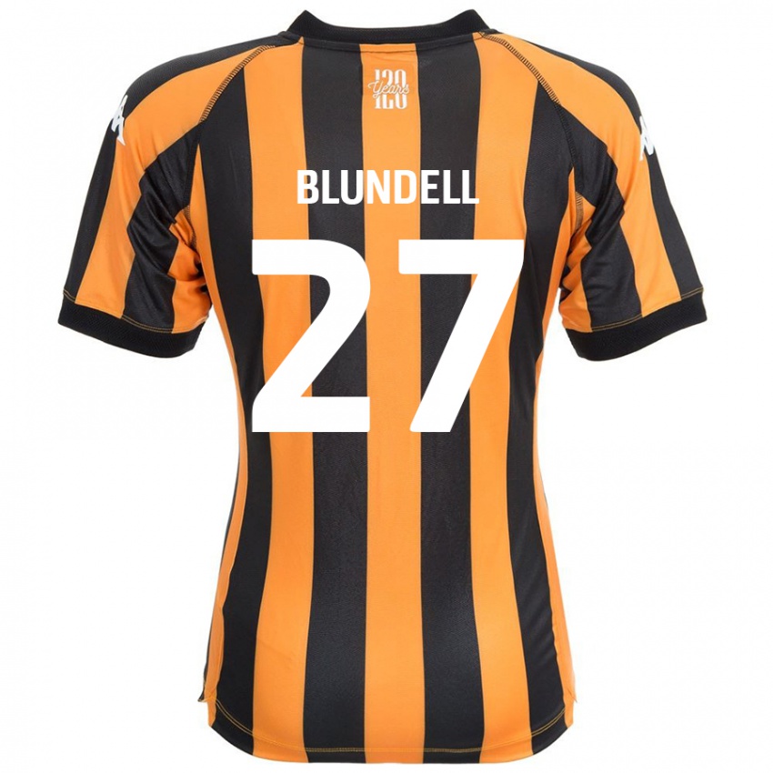 Heren Maddie Blundell #27 Zwart Amber Thuisshirt Thuistenue 2024/25 T-Shirt België