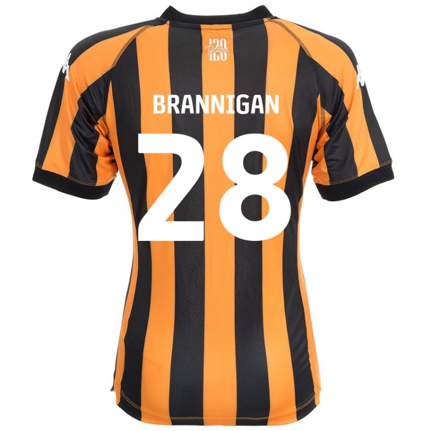 Heren Aoife Brannigan #28 Zwart Amber Thuisshirt Thuistenue 2024/25 T-Shirt België