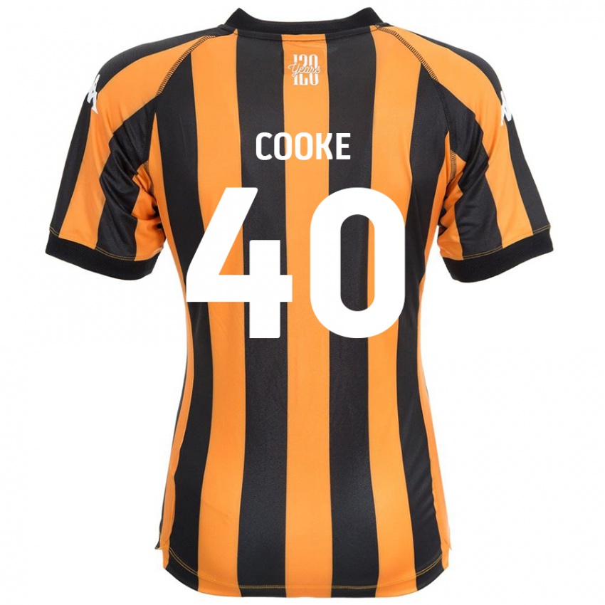 Heren Megan Cooke #40 Zwart Amber Thuisshirt Thuistenue 2024/25 T-Shirt België