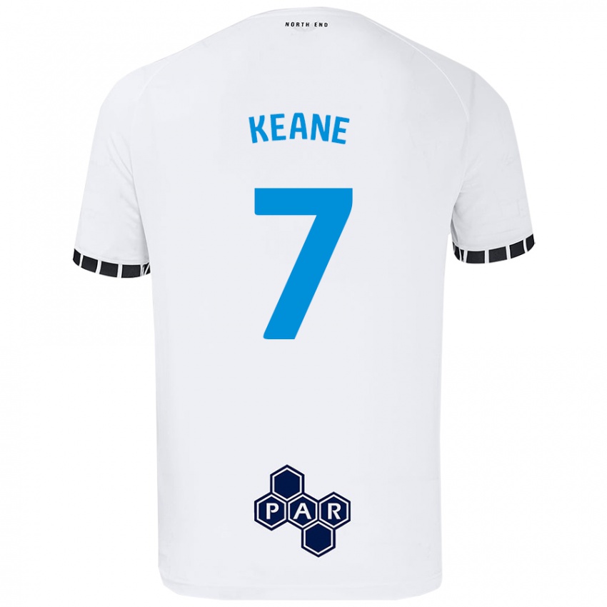 Homme Maillot Will Keane #7 Blanc Tenues Domicile 2024/25 T-Shirt Belgique