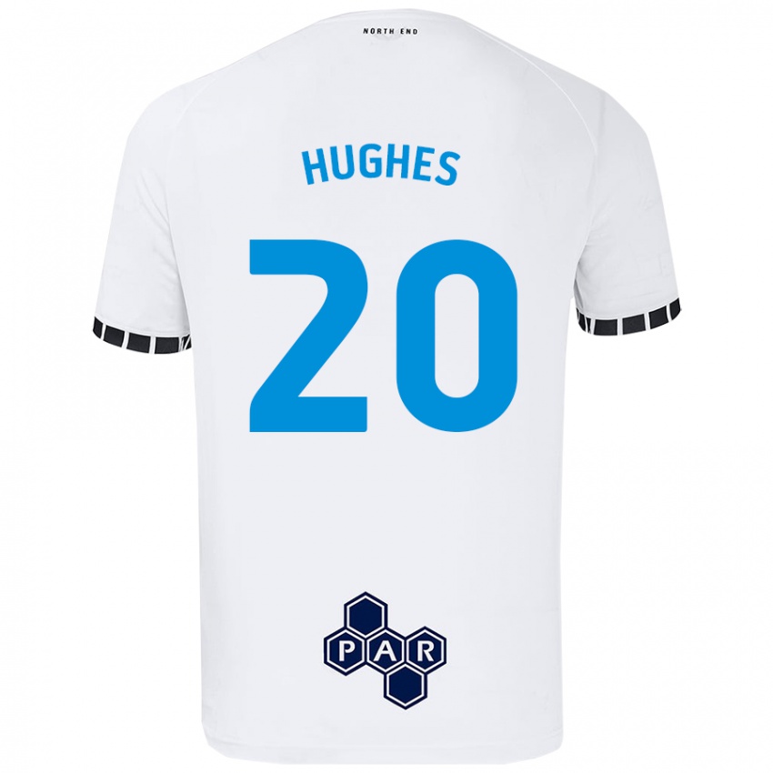 Homme Maillot Amy Hughes #20 Blanc Tenues Domicile 2024/25 T-Shirt Belgique