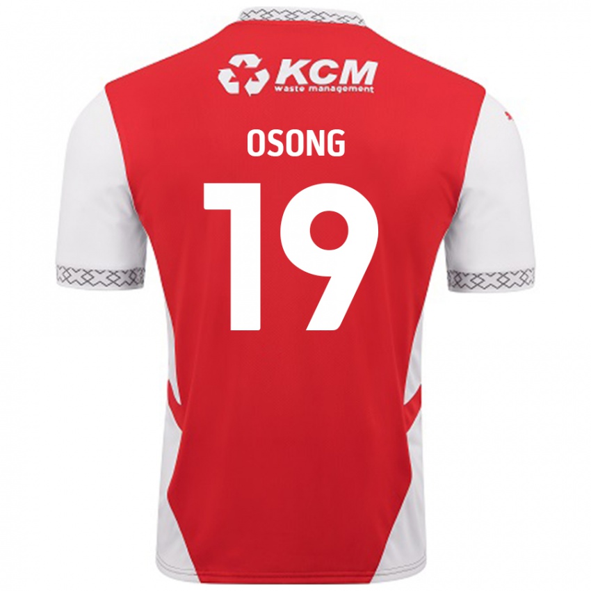 Heren Detlef Esapa Osong #19 Rood Wit Thuisshirt Thuistenue 2024/25 T-Shirt België