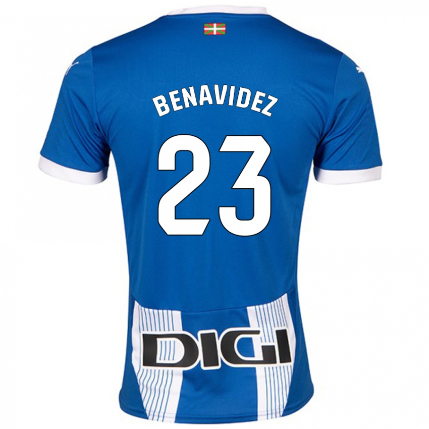 Homme Maillot Carlos Benavidez #23 Bleu Tenues Domicile 2024/25 T-Shirt Belgique