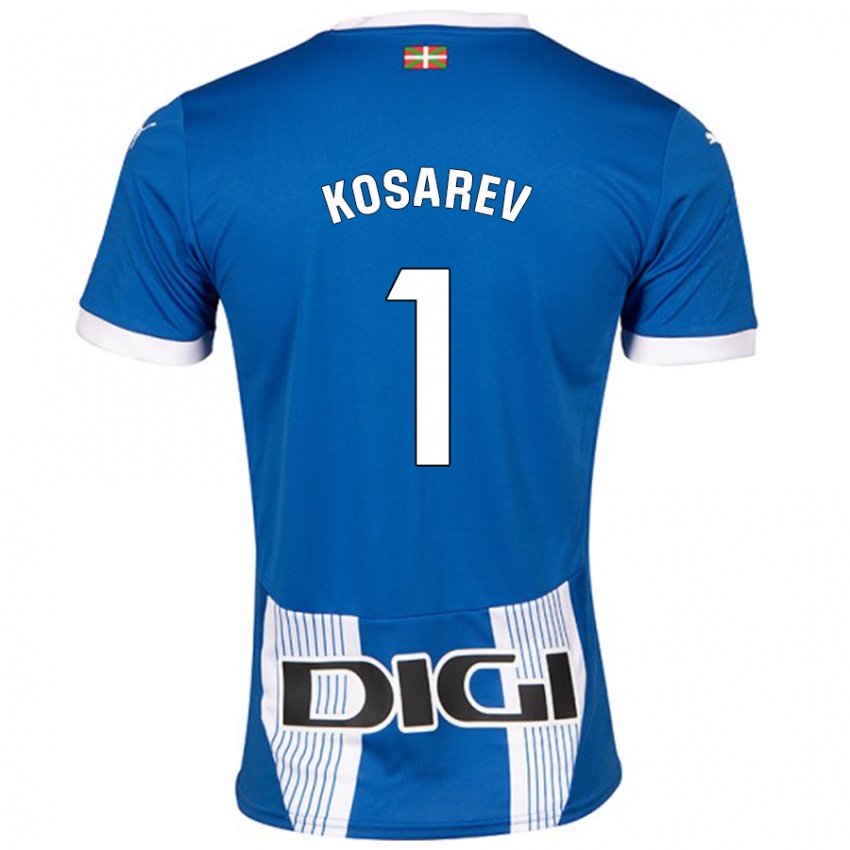 Homme Maillot Oleksandr Kosarev #1 Bleu Tenues Domicile 2024/25 T-Shirt Belgique