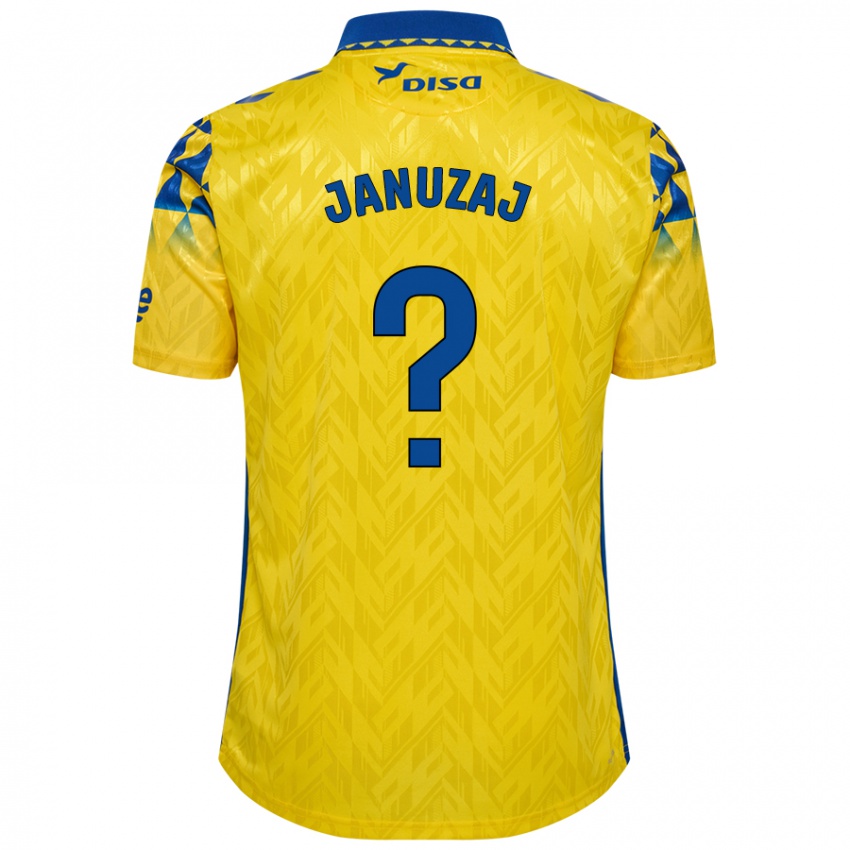 Homme Maillot Adnan Januzaj #0 Jaune Bleu Tenues Domicile 2024/25 T-Shirt Belgique