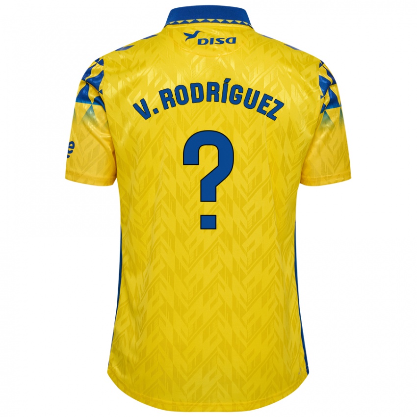 Homme Maillot Carlos Vicente Rodríguez #0 Jaune Bleu Tenues Domicile 2024/25 T-Shirt Belgique