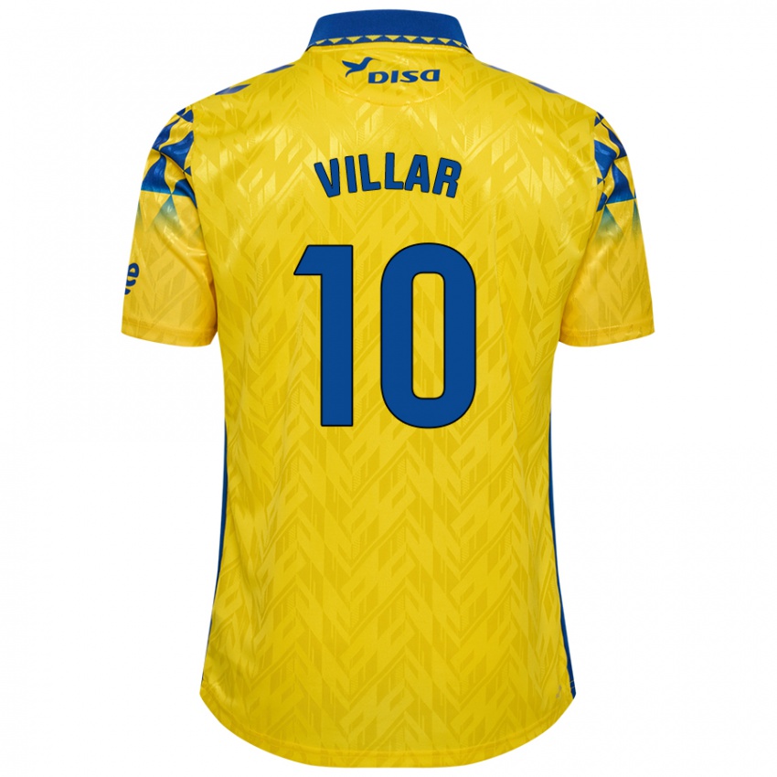 Homme Maillot Andy Villar #10 Jaune Bleu Tenues Domicile 2024/25 T-Shirt Belgique