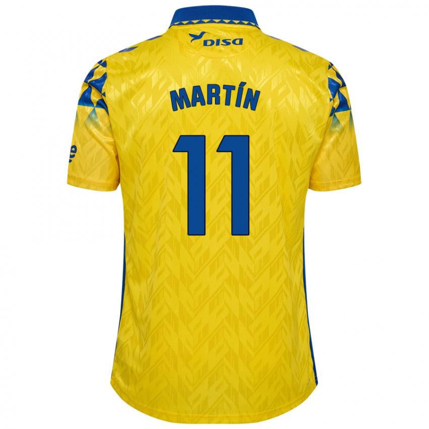 Homme Maillot Diego Martín #11 Jaune Bleu Tenues Domicile 2024/25 T-Shirt Belgique