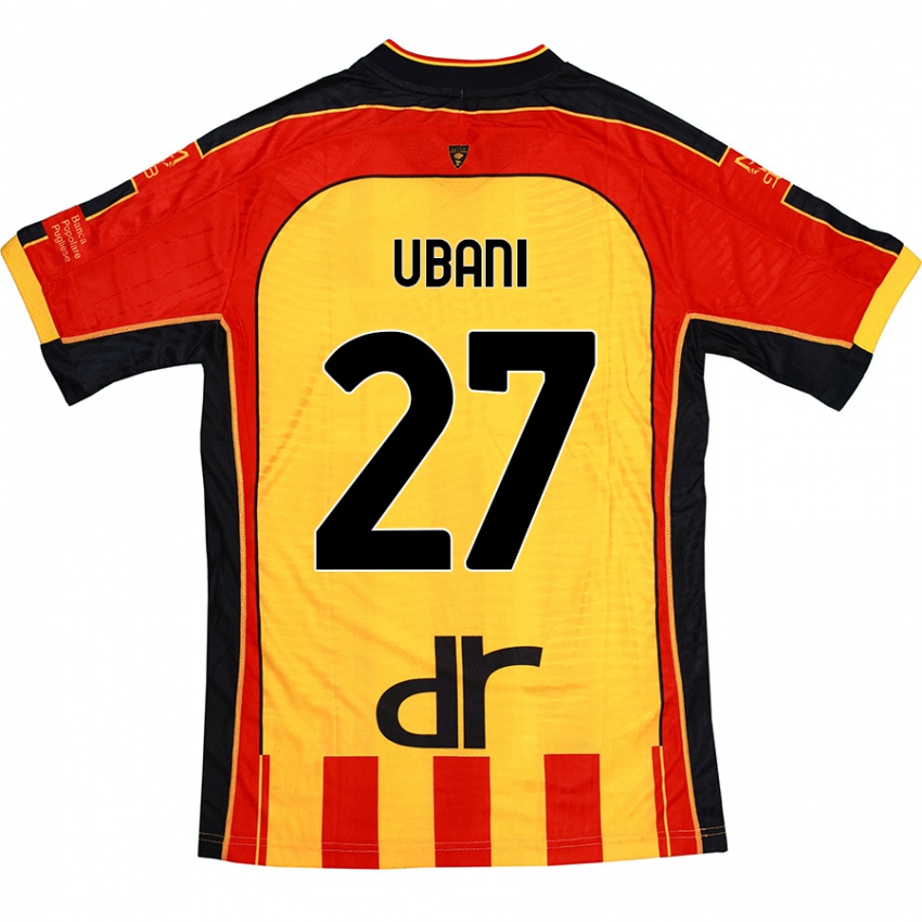 Heren Marlon Ubani #27 Geel Rood Thuisshirt Thuistenue 2024/25 T-Shirt België