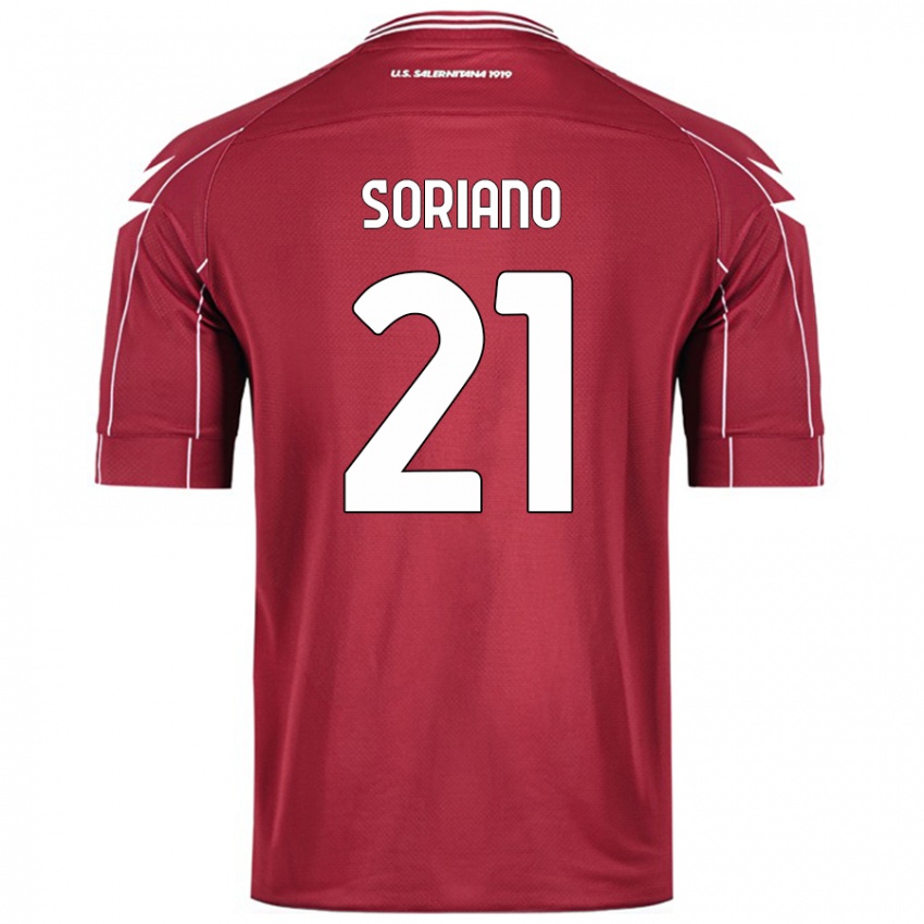 Homme Maillot Roberto Soriano #21 Bordeaux Tenues Domicile 2024/25 T-Shirt Belgique