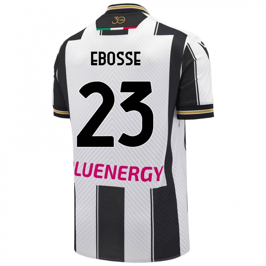 Homme Maillot Enzo Ebosse #23 Blanc Noir Tenues Domicile 2024/25 T-Shirt Belgique