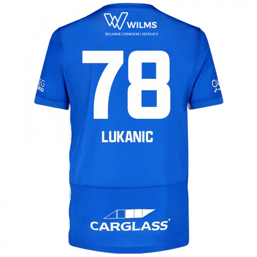 Homme Maillot Luka Lukanic #78 Bleu Tenues Domicile 2024/25 T-Shirt Belgique