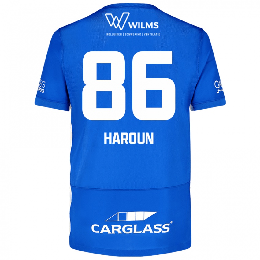 Homme Maillot Kenan Haroun #86 Bleu Tenues Domicile 2024/25 T-Shirt Belgique