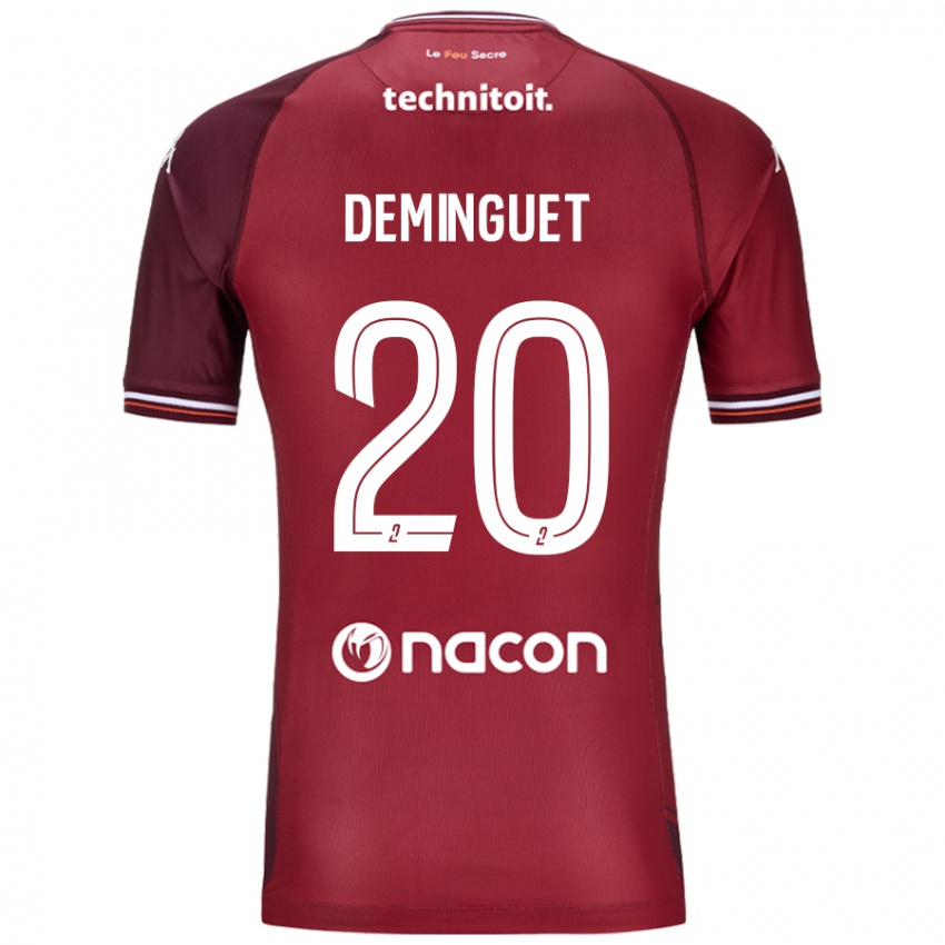 Heren Jessy Deminguet #20 Rood Granata Thuisshirt Thuistenue 2024/25 T-Shirt België