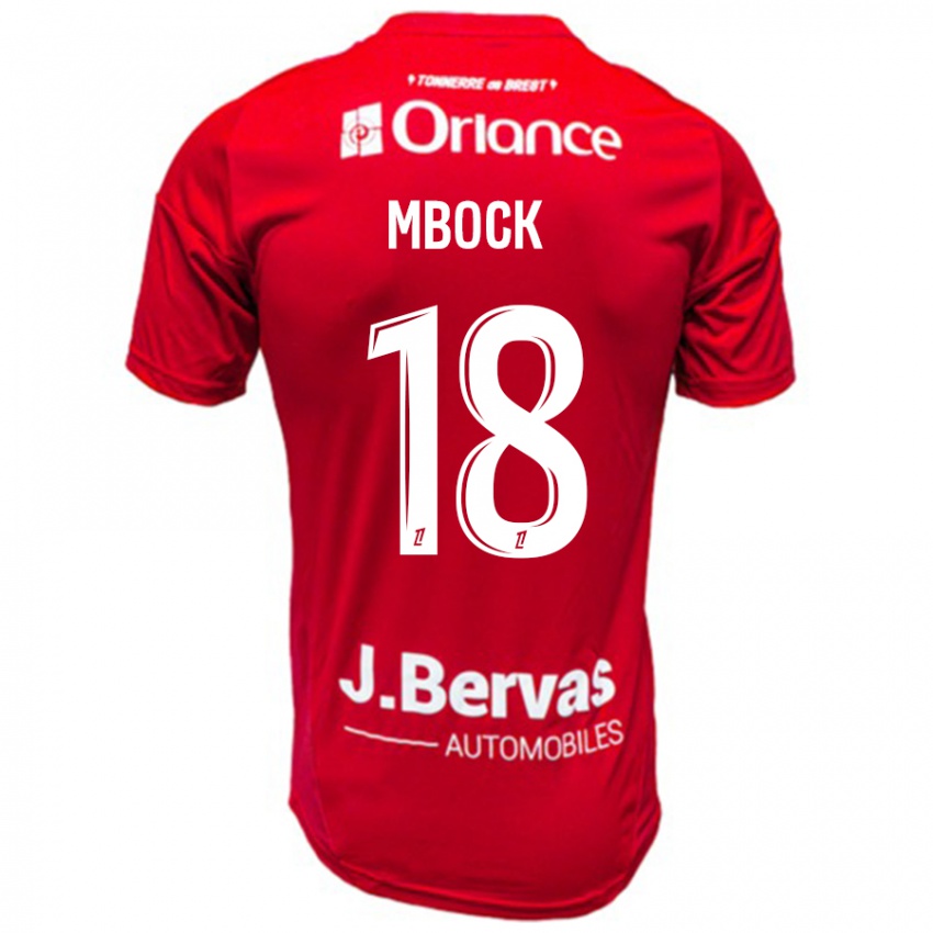 Heren Hianga'a Mbock #18 Rood Wit Thuisshirt Thuistenue 2024/25 T-Shirt België