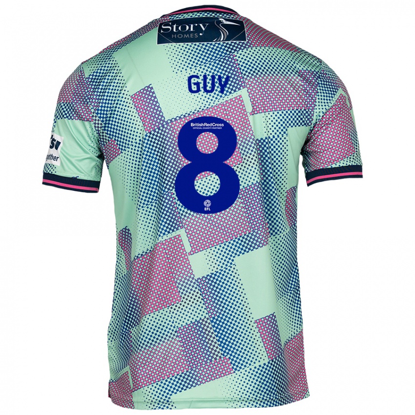 Homme Maillot Callum Guy #8 Vert Tenues Extérieur 2024/25 T-Shirt Belgique