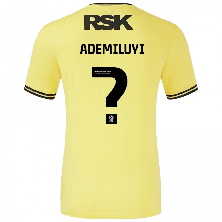 Homme Maillot Princess Ademiluyi #0 Jaune Noir Tenues Extérieur 2024/25 T-Shirt Belgique